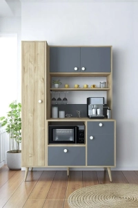 Colombia Kahve Köşesi / Çok Amaçlı Dolap / Airfryer Dolabı / Mutfak Organizeri